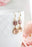 Peach Glass Earrings | Modern Earrings | Dusty Plum Teardrop