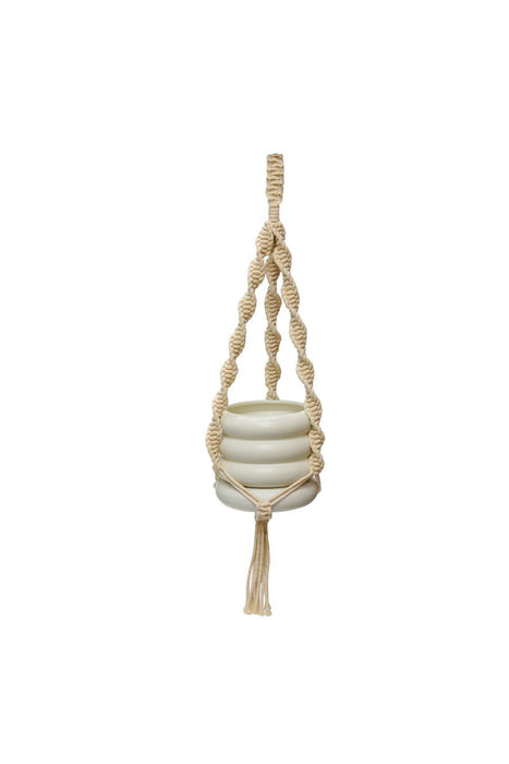 Original Plant Hanger Macrame Natural