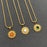 Zircon Inlaid Daisy 18K Gold Plated S.Steel Necklace