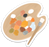 Paint Palette Sticker, 2.75x2.25in