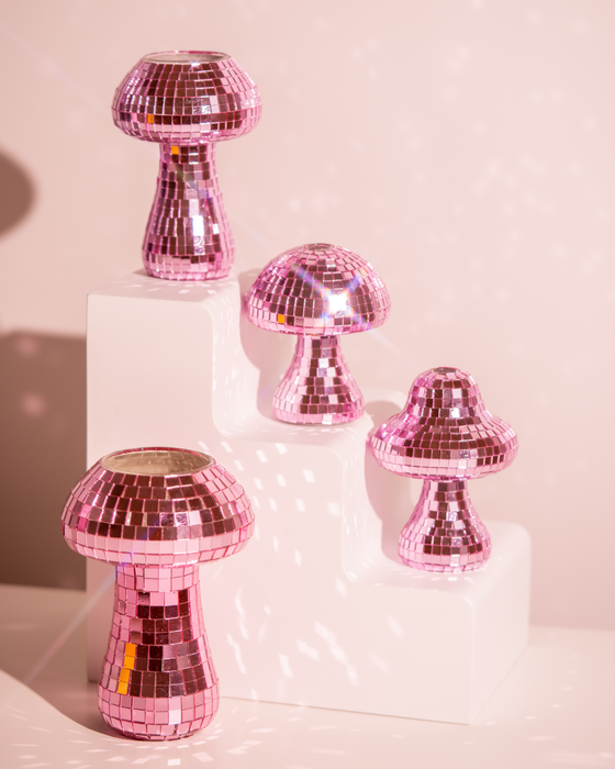 Filtrum Home - Mushroom Disco Vase - Pink: Set of 2