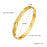 Multi Style 18K Gold Plated Stainless Steel Cuff Bangles-FGS