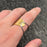 18K Gold Plated S.Steel Two Tone Half Hollow Ring - FGS
