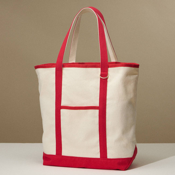 Ecofriendly Cotton Canvas Carry Tote with Charm Holder
