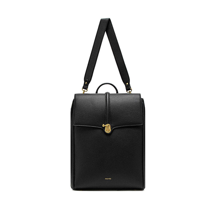 Lock - Recycled Vegan Backpack - Black Pebbled