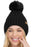 Variegated Cable Knitted Fuzzy Fleece Lined Beanie
