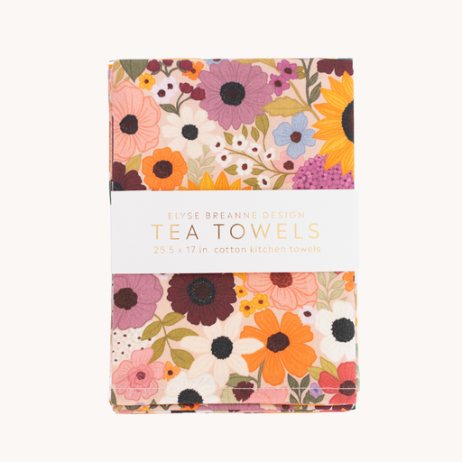 Pack of 2 Rainbow Garden Tea Towels PREORDER MID SEP
