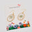 Queen Anne's Lace Dried Flowers Irregular Oval Earrings