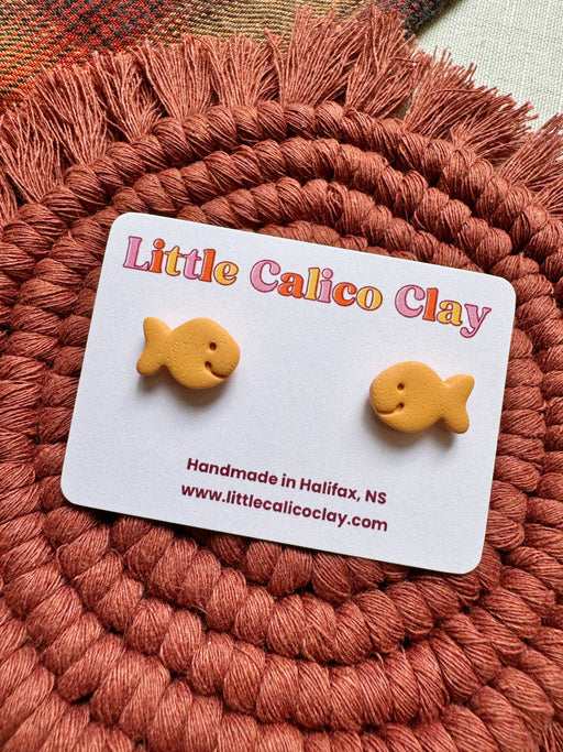 Goldfish Studs | Polymer Clay Earrings 