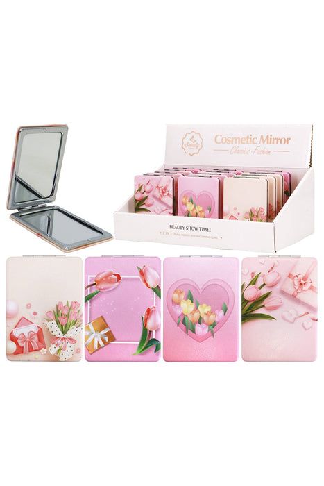 Pastel Tulips and Gifts Makeup Mirror