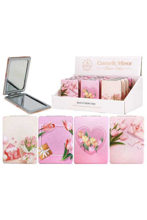 Pastel Tulips and Gifts Makeup Mirror