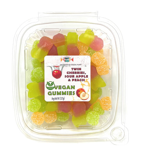 Assorted  Sweet & Sour Vegan Gummies 7oz Tub