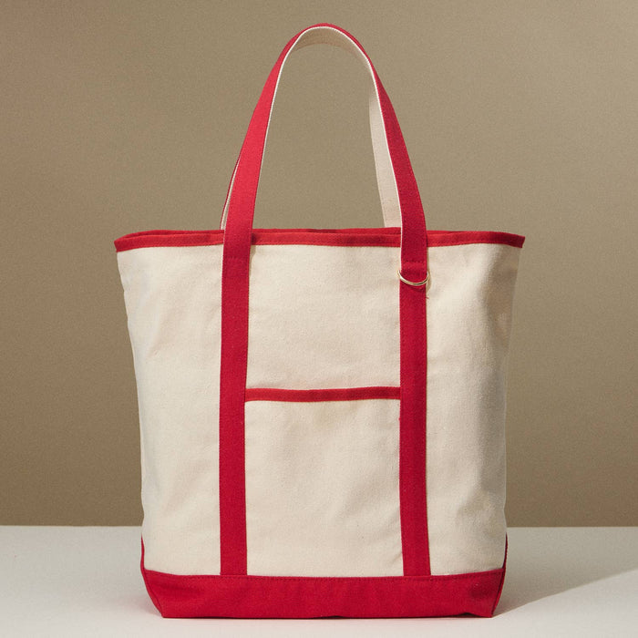 Ecofriendly Cotton Canvas Carry Tote with Charm Holder
