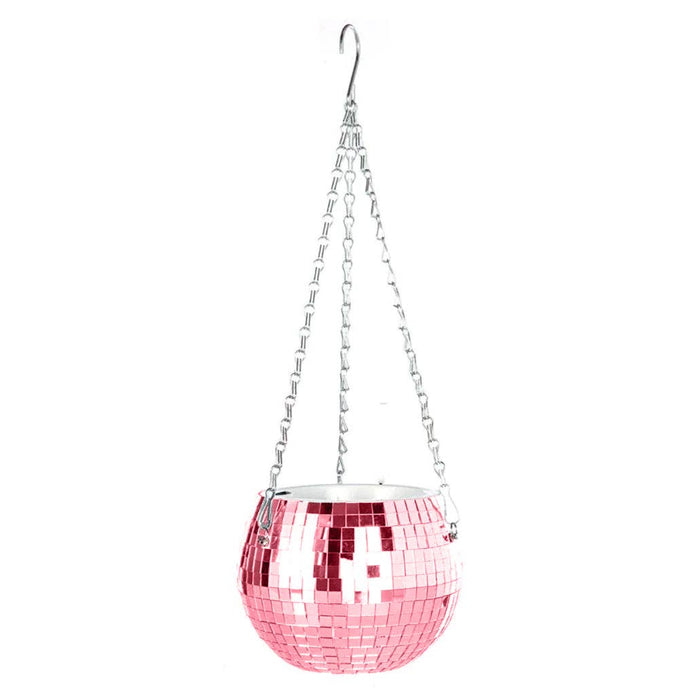 Filtrum Home - Disco Ball Planter - Pink: 6”