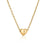 Stainless Steel Heart-shaped Alphabet Pendant Necklace