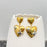 Two Tone Star Heart Charm 18K Golden S.Steel Earrings