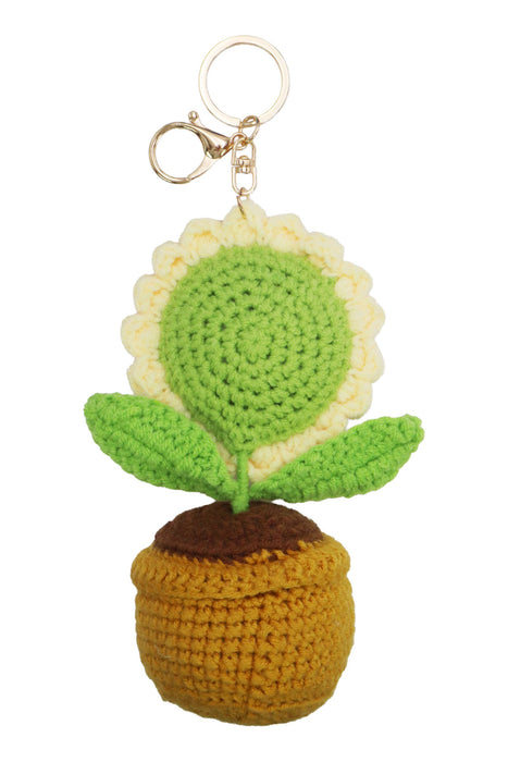 Large Emotional Support Pot Crochet Key Chain