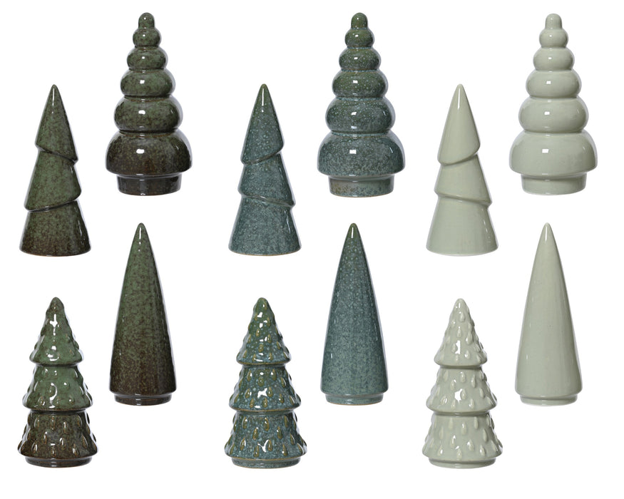 Tree Porcelain 15 cm Greens
