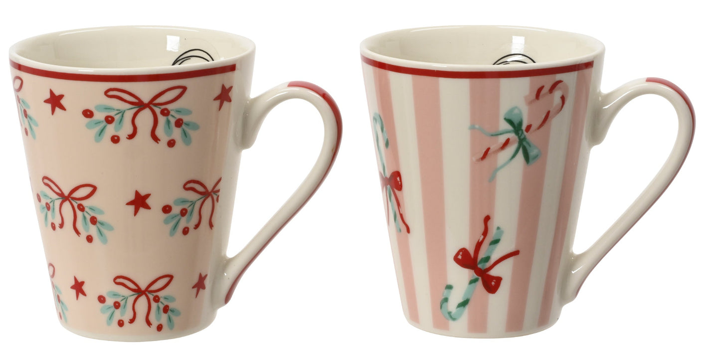 Mugs Christmas Holly/Canes