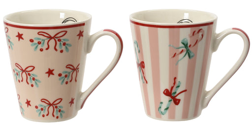 Mugs Christmas Holly/Canes