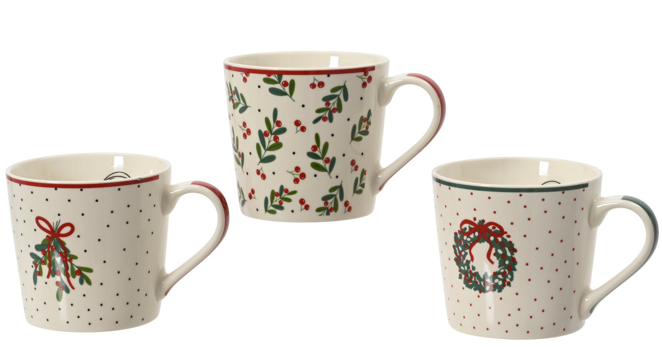 Cups Christmas Holly/Swag/Wreath