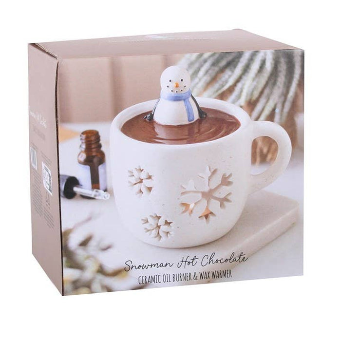 Snowman Hot Chocolate Winter Oil Burner and Wax Warmer