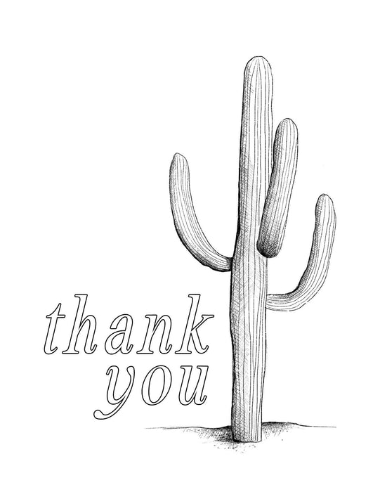 Maddon and Co - Cactus Thank You Card