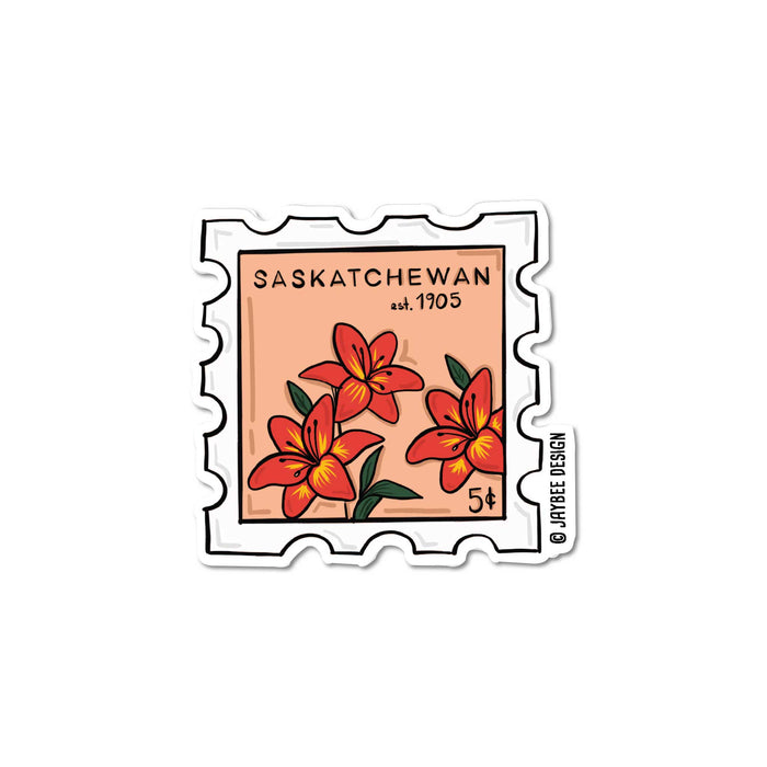 Saskatchewan Stamp Vinyl Sticker