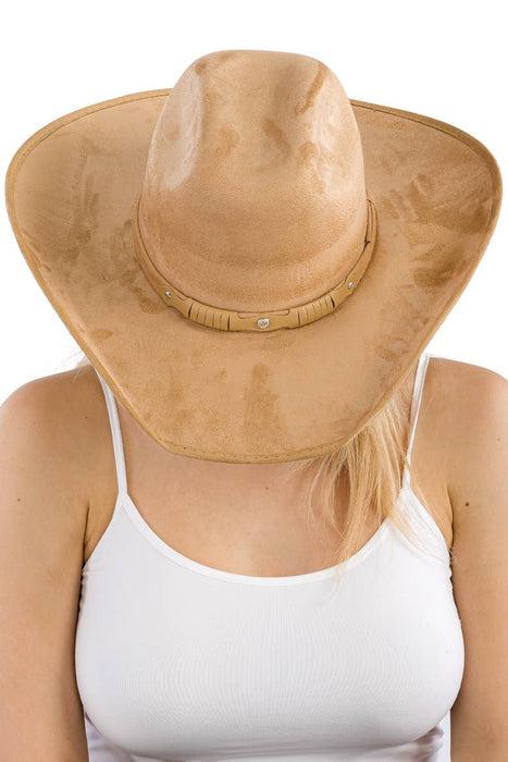 Faux Nubuck Suede Cutter Cowboy Hat