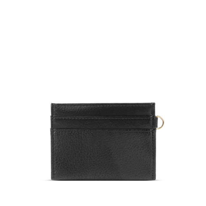 Alex - Recycled Vegan Card Holder - Black Pebbled