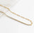 Paperclip Tennis Chain Split Necklace