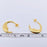 Mysterious Moon Face Design Gold Plated Hoop Earrings - MS