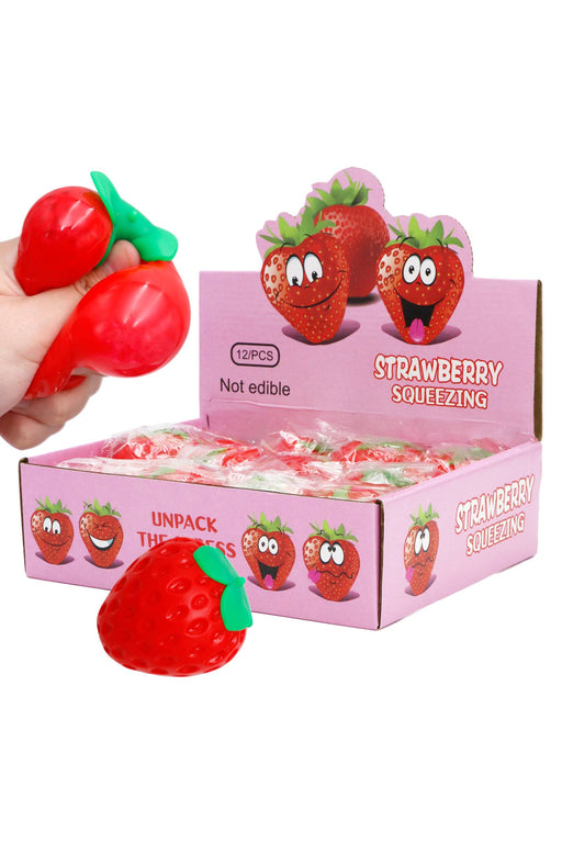 Strawberry Water Beads Filled Squishy Toy