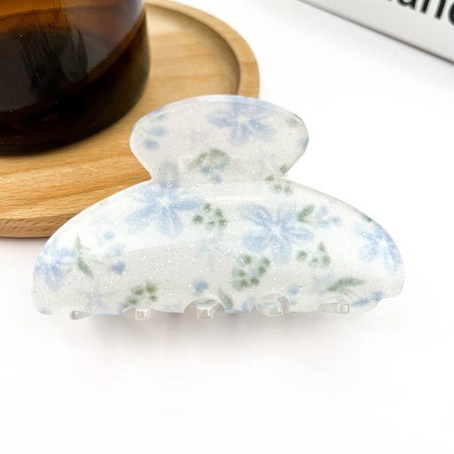 Spring Flower Half Circle Hair Clip