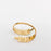Enamel Leaf Shape 18K Gold Plated Stainless Steel Ring