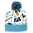 Snowboard Ski Theme Knit Beanie Hat with Colorful Winter Accessories Design