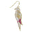 Gold Tropical Parrot Dried Flower Earrings
