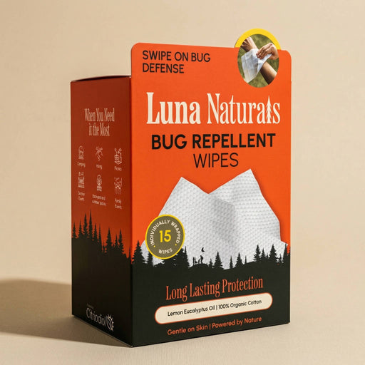 Natural Bug Repellent Wipes — Summer & Outdoor | 15ct