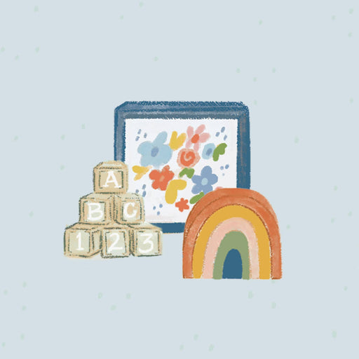 New Baby Mini Pop-Up Card - Baby Crib with Colorful Mobile