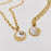 Sun Moon Round Stainless Steel Pendant Necklace - FGS/MS