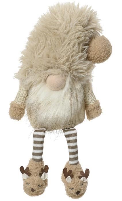 Gnome Beige/Cream with Reindeer Slippers