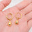 Teardrop 18k Gold Plated Stainless Steel Huggie Earrings-FGS