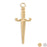 18K Gold PVD Stainless Steel Dagger Charm