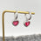 Heart Zircon 18K Golden Stainles Steel Huggie Earrings - FGS