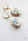 Blue Rose Cameo Earrings