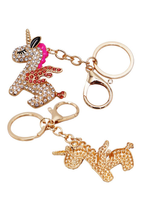 Unicorn Pony Bling Rhinestone Key Chain