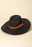 Straw Faux Leather Belt Strap Floppy Hat