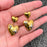 Two Tone Star Heart Charm 18K Golden S.Steel Earrings