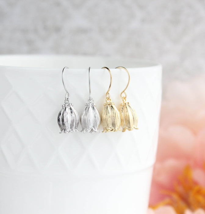 Bell Flower Earrings - GOLD