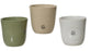 Pot Green/Grey/Tan 13cx13cm